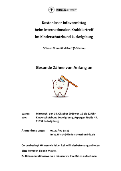 Zahngesundheit von Anfang an - Infovortrag